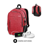 SUBBLIM Mochila para Portátil Urban Lock Backpack 16" Red - imagen 1