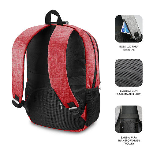 SUBBLIM Mochila para Portátil Urban Lock Backpack 16" Red - imagen 3