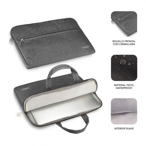 SUBBLIM Funda Ordenador Business Laptop Sleeve 13,3-14" Grey - imagen 2