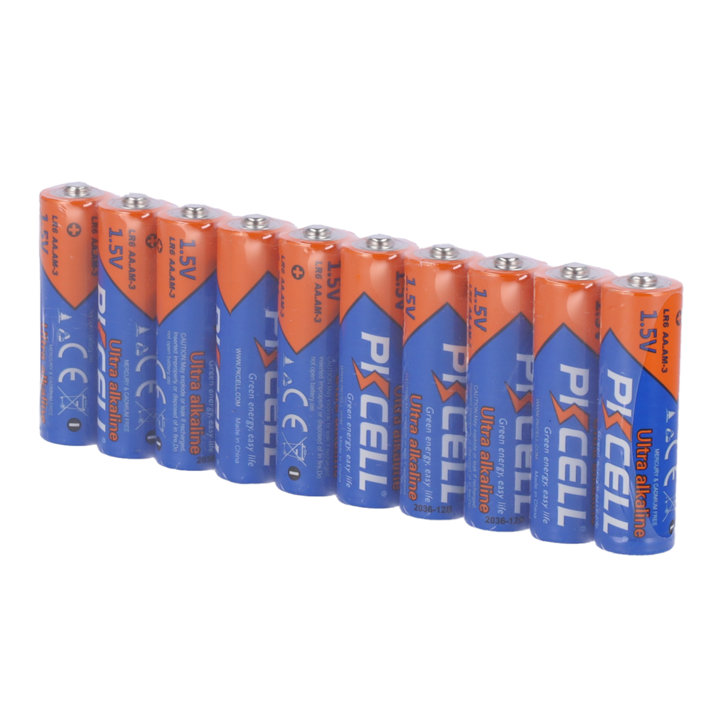 BLANCA 10XCELL-LR6-ALKALINE - Pack 10x Pila LR6 / AA - PKCELL - Alcalina Zn-MnO2 no recargable - Tensión 1.5V - Capacidad nominal 1800mAh - Precio por pack. Venta en packs de 10ud - imagen 1