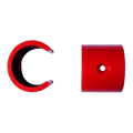 SECURITON 10XCLIP5.0-PA - Clip de 5 mm para orificio de muestreo en ASD - Tubería de PVC y ABS con 25 mm de diámetro - Color rojo - 10 unidades