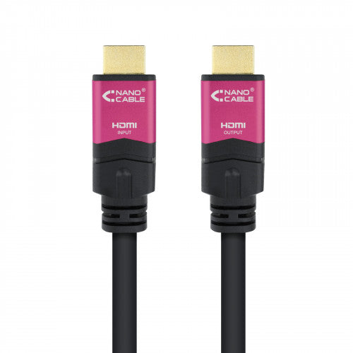 Nanocable 10.15.3715 cable HDMI 15 m HDMI tipo A (Estándar) Negro, Rosa - imagen 2