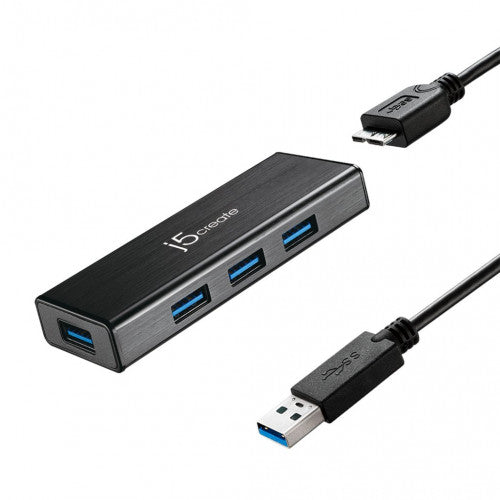 J5CREATE JUH340 MINI HUB USB 3.0 4 PUERTOS - imagen 1