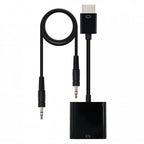 Nanocable CONVERSOR HDMI A SVGA+AUDIO, HDMI/M-SVGA/H+3.5/H, NEGRO, 10 CM+1.0 M - imagen 1