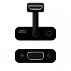Nanocable CONVERSOR HDMI A SVGA+AUDIO, HDMI/M-SVGA/H+3.5/H, NEGRO, 10 CM+1.0 M - imagen 2