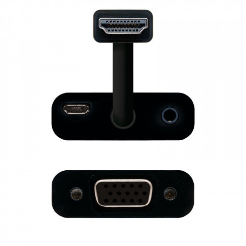 Nanocable CONVERSOR HDMI A SVGA+AUDIO, HDMI/M-SVGA/H+3.5/H, NEGRO, 10 CM+1.0 M - imagen 2