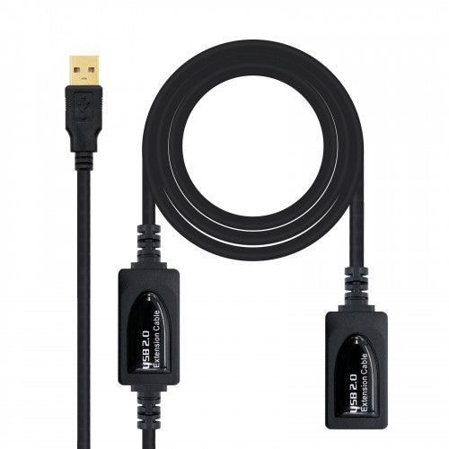 Nanocable CABLE USB 2.0 PROLONGADOR CON AMPLIFICADOR, TIPO A/M-A/H, 10 M - imagen 1