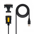 Nanocable CONVERTIDOR USB A SERIE, TIPO A/M-RS232 DB9/M DB25/M, 1,8 M - imagen 1
