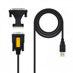 Nanocable CONVERTIDOR USB A SERIE, TIPO A/M-RS232 DB9/M DB25/M, 1,8 M - imagen 1