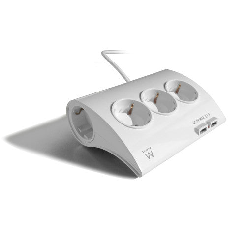 Ewent EW3935 base múltiple 1,5 m 5 salidas AC Interior Blanco - imagen 1