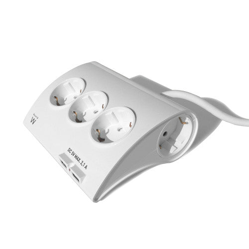 Ewent EW3935 base múltiple 1,5 m 5 salidas AC Interior Blanco - imagen 2