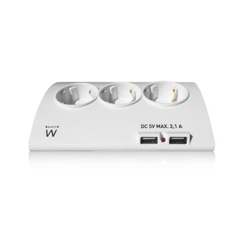 Ewent EW3935 base múltiple 1,5 m 5 salidas AC Interior Blanco - imagen 3