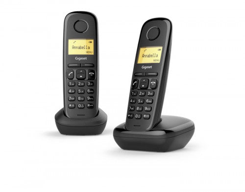 Gigaset A170 Duo Teléfono DECT/analógico Negro Identificador de llamadas - imagen 1
