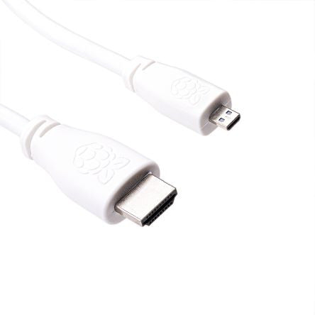 Raspberry Pi T7689AX cable HDMI 1 m HDMI tipo A (Estándar) HDMI tipo D (Micro) Blanco - imagen 1