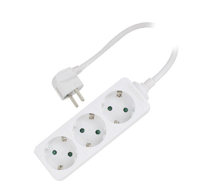 Ewent EW3958 base múltiple 1,5 m 3 salidas AC Interior Blanco - imagen 1