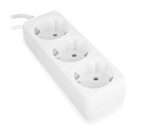 Ewent EW3958 base múltiple 1,5 m 3 salidas AC Interior Blanco - imagen 3
