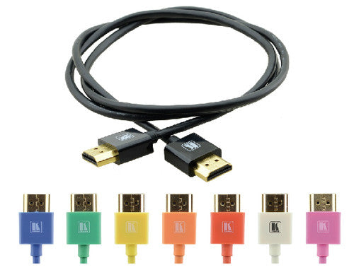 KRAMER CABLE HDMI FLEXIBLE ALTA VELOCIDAD CON ETHERNET ULTRA PLANO COLOR NEGRO (C-HM/HM/PICO/BK-6)