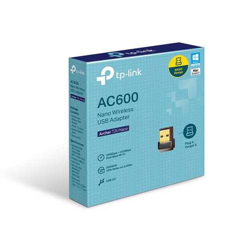 TP-Link Adaptador Wi-Fi USB Nano Archer T2U Nano AC600 433 Mbps 5 GHz Omni Direccional - imagen 2