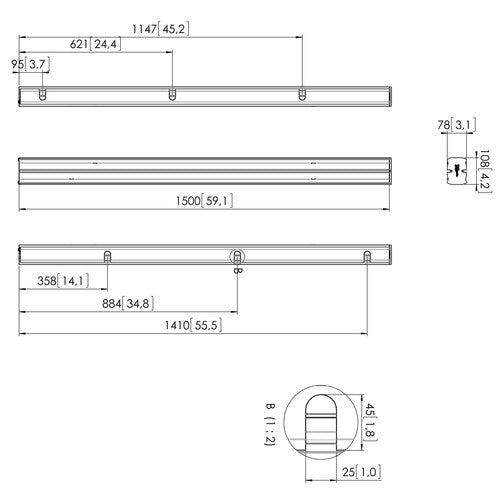 PUC 2715 CONNECT-IT XL POLE 150CM / PLATEADO - imagen 2