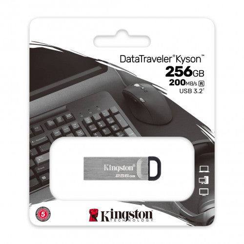 Kingston Technology DataTraveler Kyson unidad flash USB 256 GB USB tipo A 3.2 Gen 1 (3.1 Gen 1) Plata - imagen 3
