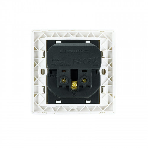 Nanocable Base de enchufe de pared tipo schuko con 2 tomas USB Max. 2.4A, blanca - imagen 3