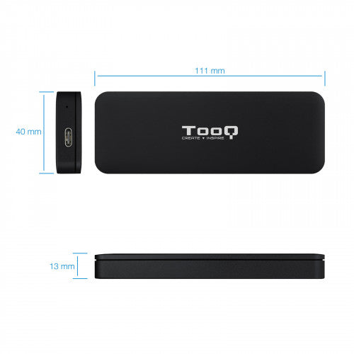 TooQ TQE-2280B caja para disco duro externo M.2 Caja externa para unidad de estado sólido (SSD) Negro - imagen 3