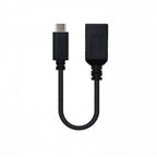 Nanocable USB 3.1, 0.15m cable USB 0,15 m USB 3.2 Gen 2 (3.1 Gen 2) USB A USB C Negro - imagen 1