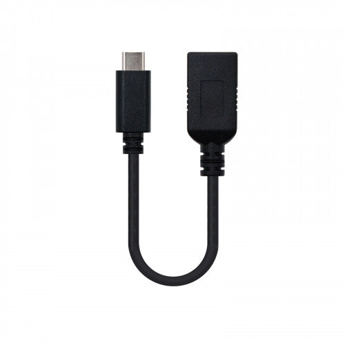 Nanocable USB 3.1, 0.15m cable USB 0,15 m USB 3.2 Gen 2 (3.1 Gen 2) USB A USB C Negro - imagen 1