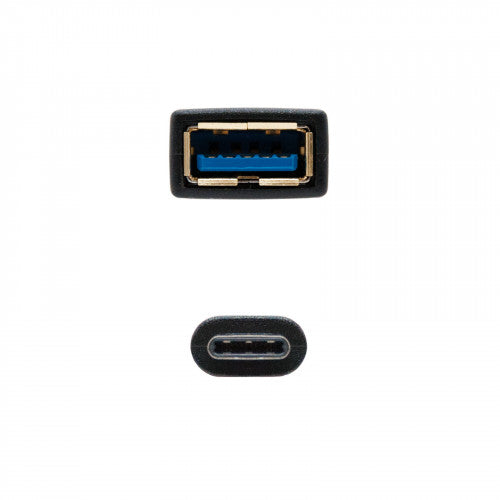 Nanocable USB 3.1, 0.15m cable USB 0,15 m USB 3.2 Gen 2 (3.1 Gen 2) USB A USB C Negro - imagen 2