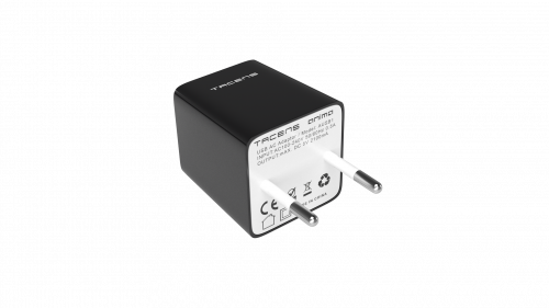 TACENS ANIMA AUSB1 USB CHARGER, 2x USB PORTS, 2.1A ULTRAFAST CHARGE, LIGHWEIGT AND COMPACT SIZE DESIGN, EU CONNECTOR, BLACK/WHITE DESIGN - imagen 3