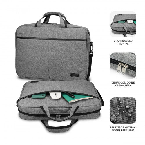 SUBBLIM Maletín Ordenador Elite Laptop Bag 15,6" Grey - imagen 2