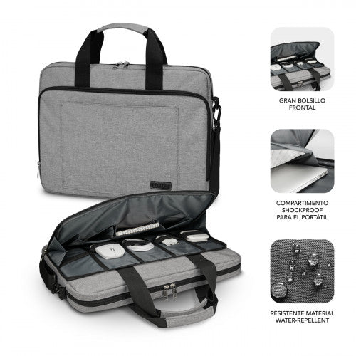 SUBBLIM Maletín Ordenador Air Padding Laptop bag 15,6" Grey - imagen 2
