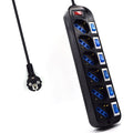 Ewent EW3851 limitador de tensión Negro 6 salidas AC 220 V 1,5 m - imagen 1