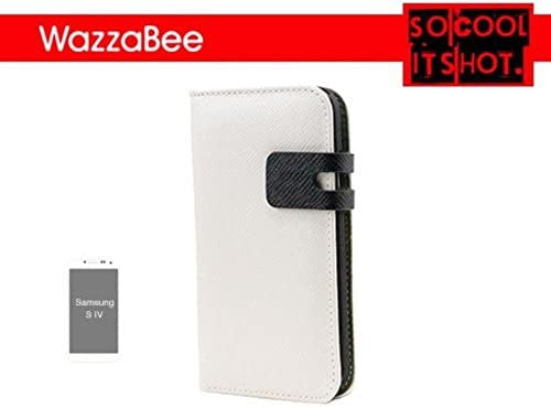 Varios FUNDA WAZZABEE PARA SAMSUNG S IV POLIPIEL, MARCO INT. PLASTICO,CIERRE MAGNETICO,BLANCO (WB-S4-WP-WH)
