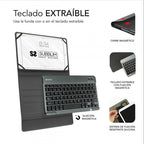 SUBBLIM Funda con Teclado KEYTAB PRO BLUETOOTH 10,1" Grey - imagen 3