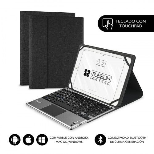 SUBBLIM Funda con Teclado KEYTAB PRO BLUETOOTH 10,1" TOUCHPAD Black - imagen 1