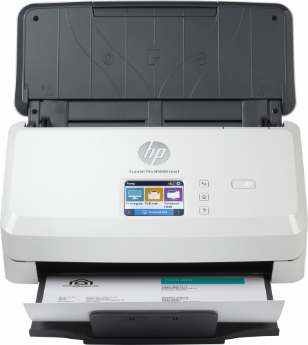 HP Scanjet Pro N4000 snw1 Escáner alimentado con hojas 600 x 600 DPI A4 Negro, Blanco - imagen 1