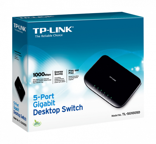 TP-Link Switch Gigabit TL-SG1005D 5 Puertos Auto-Negociación Green Ethernet - imagen 2