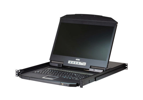 Imagen de Aten CL3108 consola de rack 47 cm (18.5") 1366 x 768 Pixeles Metal, De plástico Negro 1U
