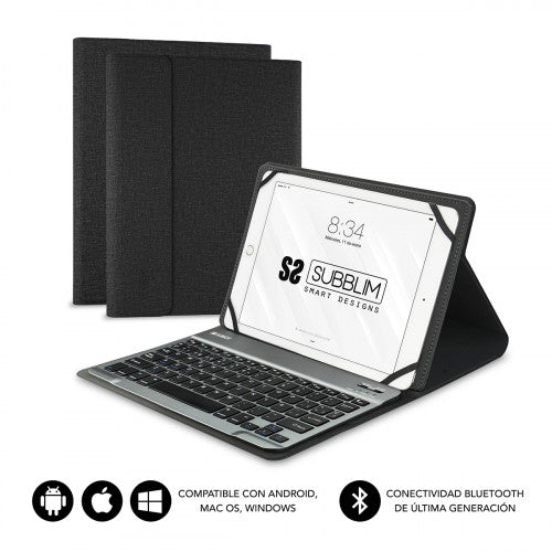 SUBBLIM Funda con Teclado KEYTAB PRO BLUETOOTH 10,1" Black - imagen 1
