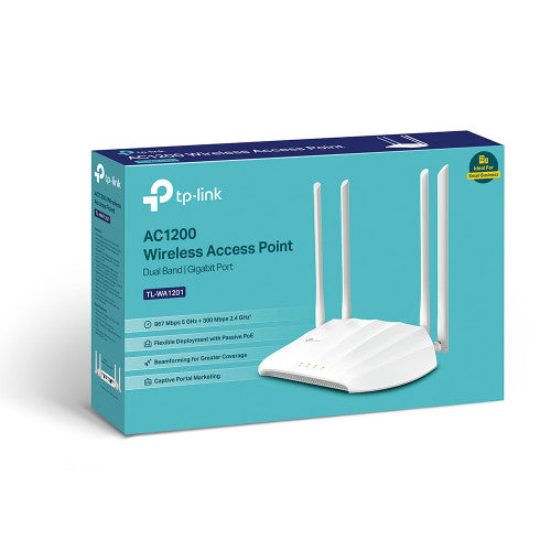 TP-Link Punto de Acceso Wi-Fi TL-WA1201 AC1200 Doble Banda PoE Pasivo MU-MIMO - imagen 3