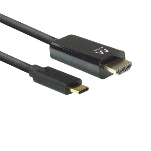 Ewent EW9824 adaptador de cable de vídeo 2 m USB Tipo C HDMI tipo A (Estándar) Negro - imagen 1