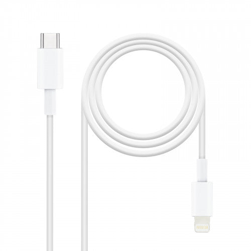 Nanocable TooQ 10.10.0601 cable de conector Lightning 1 m Blanco - imagen 1