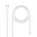 Nanocable TooQ 10.10.0601 cable de conector Lightning 1 m Blanco - imagen 1