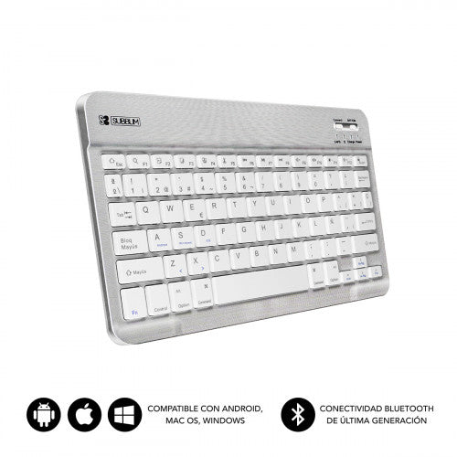 SUBBLIM Teclado Bluetooth Smart BT Keyboard Silver - imagen 1