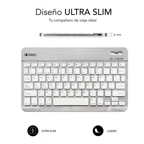 SUBBLIM Teclado Bluetooth Smart BT Keyboard Silver - imagen 3