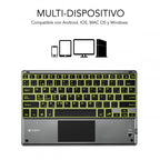 SUBBLIM Teclado Bluetooth Smart Backlit BT Keyboard Touchpad Grey - imagen 2