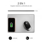 SUBBLIM Alfombrilla con cargador Inalámbrico Mousepad Wireless Charger Aluminum Silver 10W - imagen 3