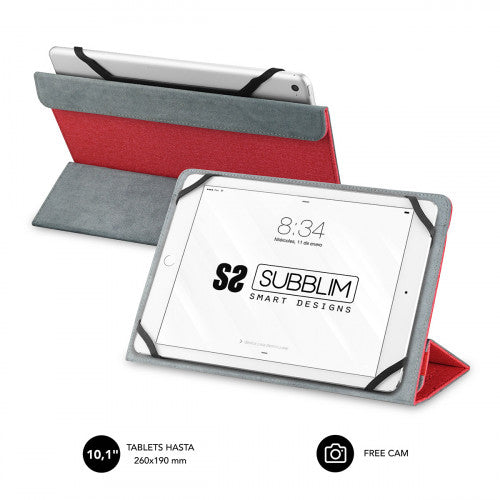 SUBBLIM Funda Tablet Freecam Case 10,1" Red - imagen 1