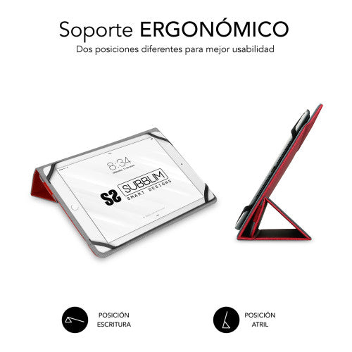 SUBBLIM Funda Tablet Freecam Case 10,1" Red - imagen 3